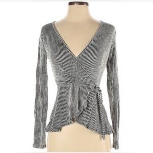 Caution To The Wind Anthropology Striped Top Sz Sm